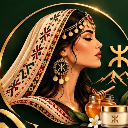 Illustration NADIA TIFAWT : femme amazighe, miel et montagnes de l’Atlas